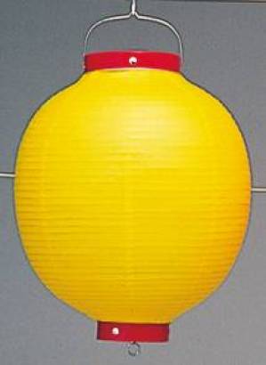 提灯 ビニール提灯（装飾用） 10号丸型（黄）